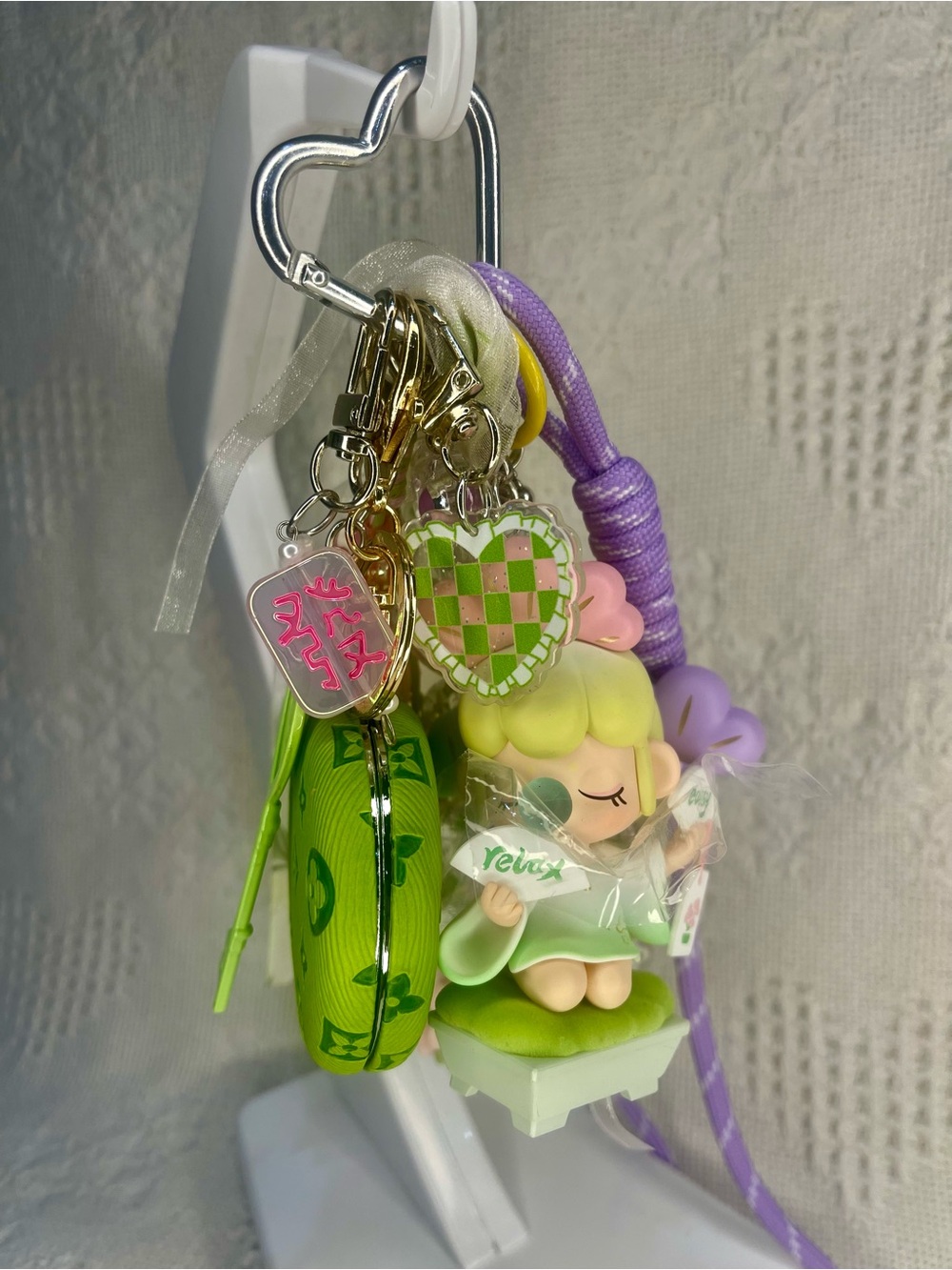 Nanci Best Wishes Carefree Days Backpack, bag Charm, or Keychain -OOAK